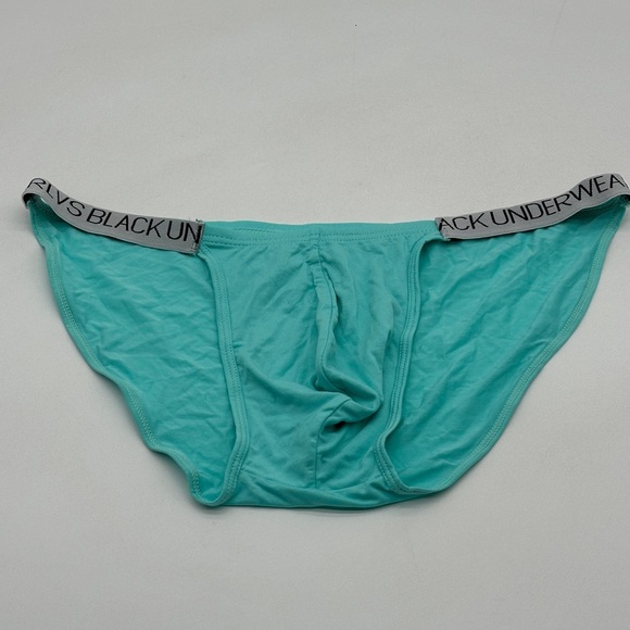 Teal Men's Briefs with Black Waistband ORLVS Large - Picture 1 of 5